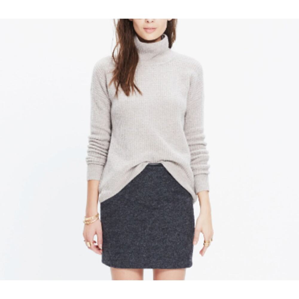 Madewell Waffle Stitch Turtleneck Sweater Women Size Small